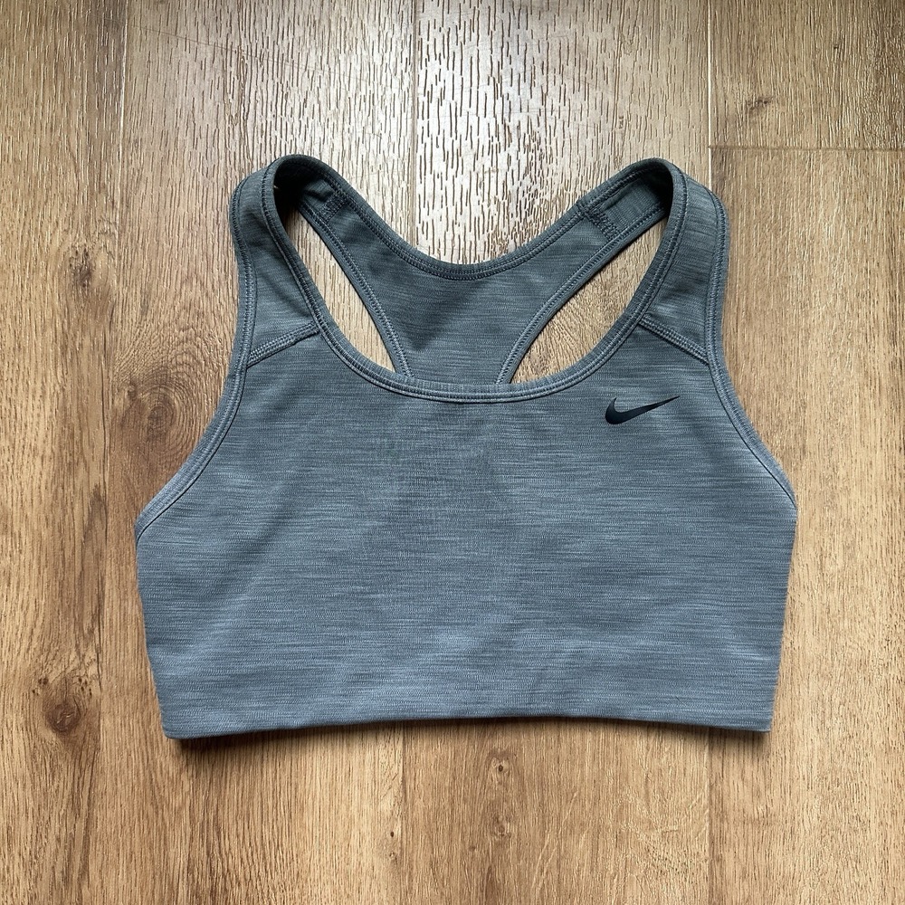 Nike Women's Gray Dri-Fit Compression Racerback Sports Bra Size Small